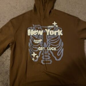 Brown Graphic Hoodie